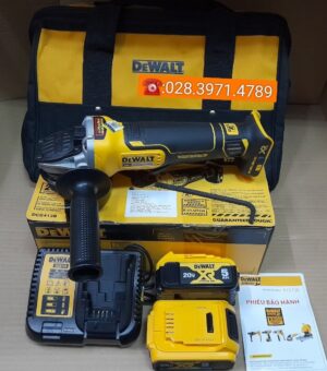 Máy mài pin 20Vmax/BL Dewalt DCG413B gồm 2 pin 20v 5.0ah ,1 sạc