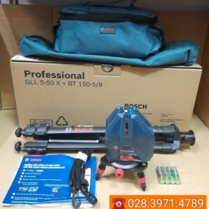 Bộ Máy cân mực laser Bosch GLL 5-50 X PROFESSIONAL + BT 150 5/8