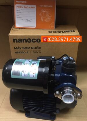 Máy bơm nước tăng áp Nanoco NSP300A,Bơm được nước nóng 100 độ