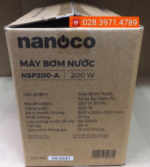 Máy bơm nước tăng áp NSP200-A ( Máy bơm nước nóng áp lực tự động 200W )